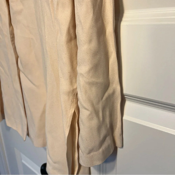 Vintage Briggs Cream Crinkle Textured Button Front Long Sleeve Top Size Large - Picture 5 of 11